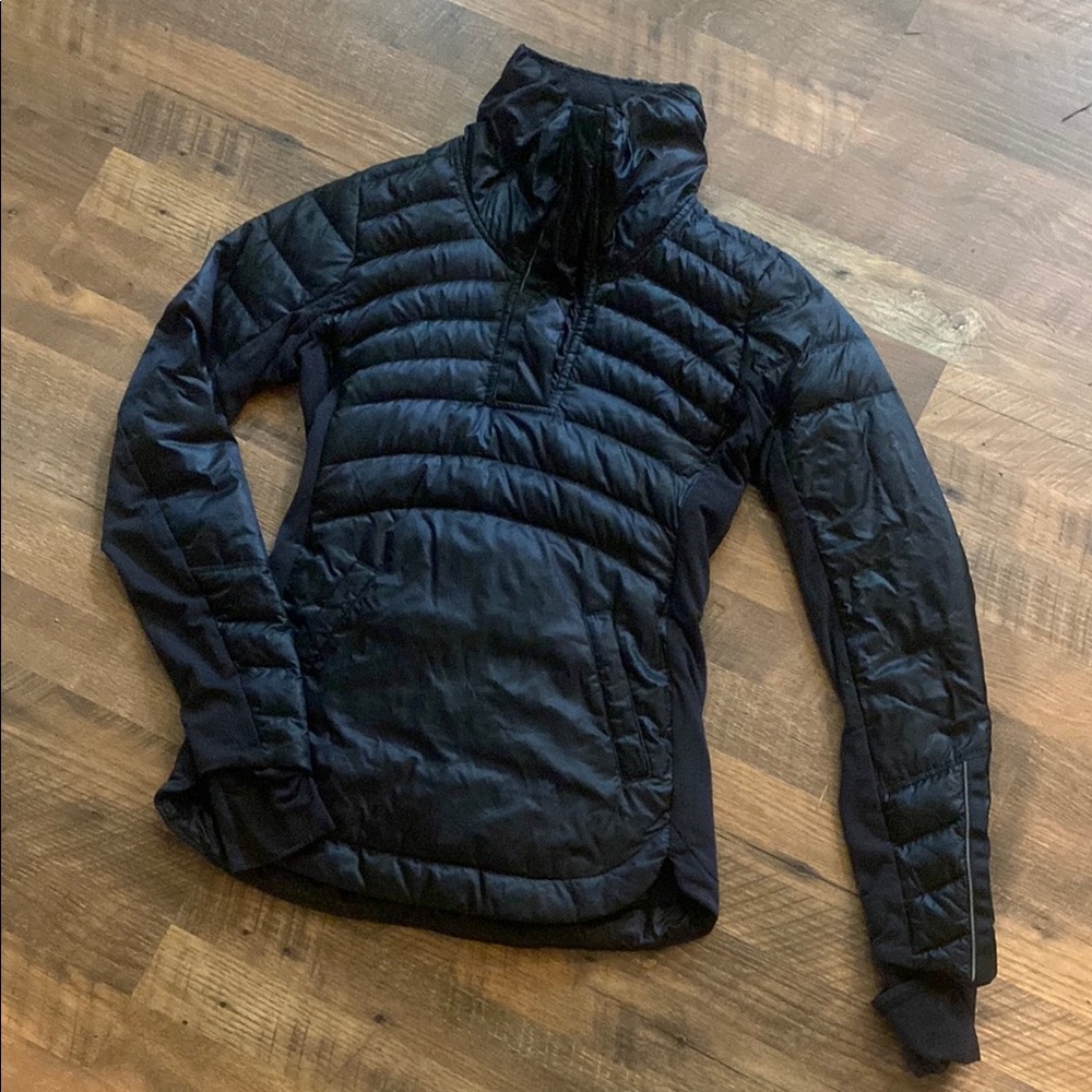 lululemon athletica Black Quilted Puffer Pullover Jacket